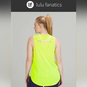 NWT Lululemon Sculpt Tank Top Mesh Cutout highlight yellow 6 small $58